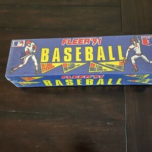 '91 Baseball Trading Card Box - Blue